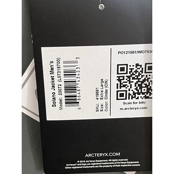 Arcteryx Jacket Mens Size XL Gray Goretex Long Sleeve Pockets - Picture 6 of 9